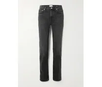 Zurie High-rise Straight-leg Jeans - Black