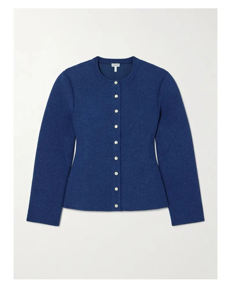 Loewe Cardigan Aus Chenille - Blau Blau