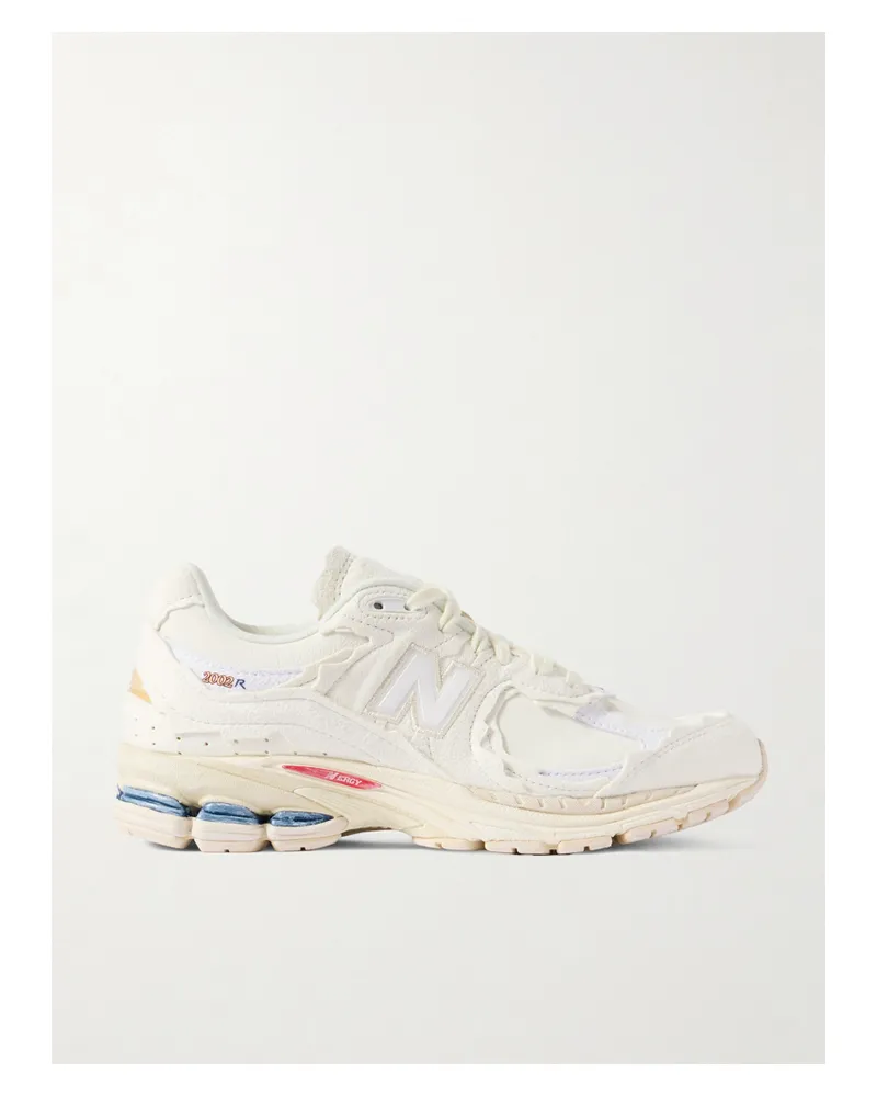 New Balance 2002r Sneakers Aus Leder Und Veloursleder - Weiß Weiß