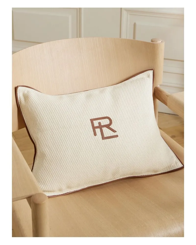 Ralph Lauren Home Jean Kissen Aus Baumwoll-twill Mit Lederbesätzen - Neutral Neutral