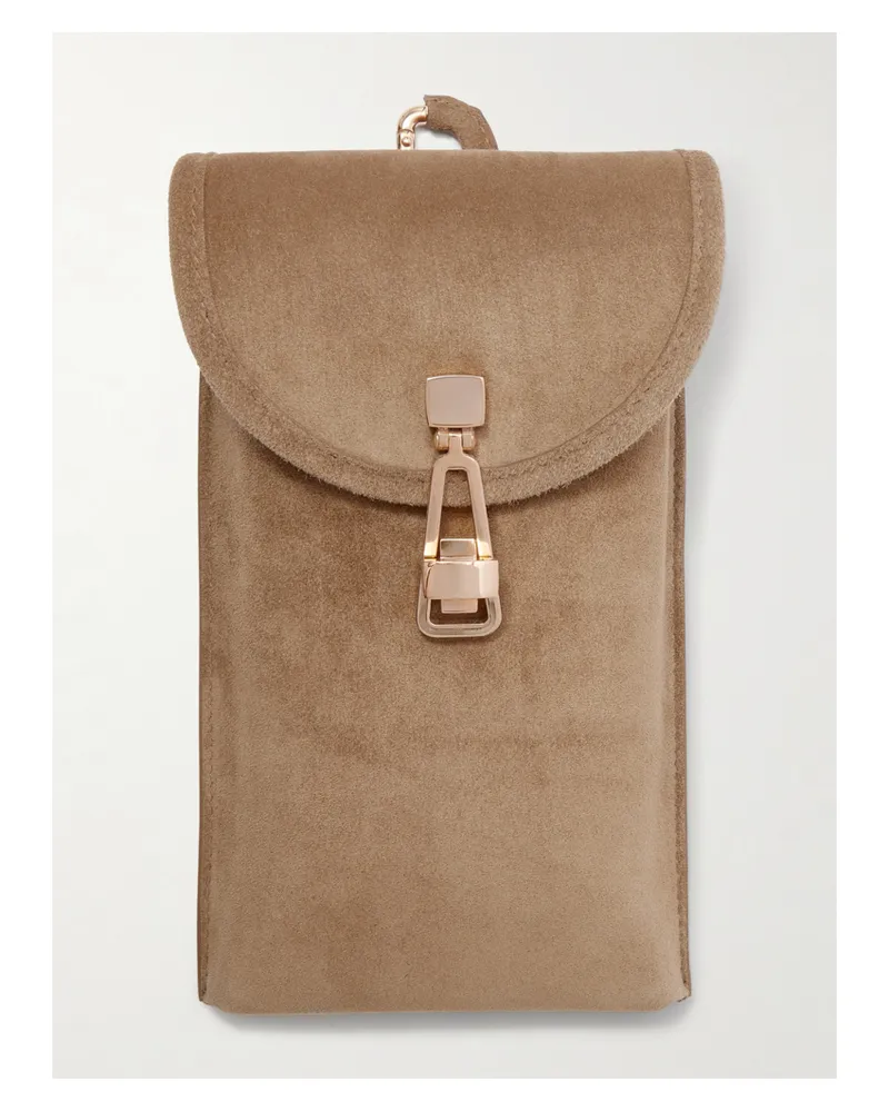 Gabriela Hearst Brillenbeutel Aus Veloursleder - Braun Braun