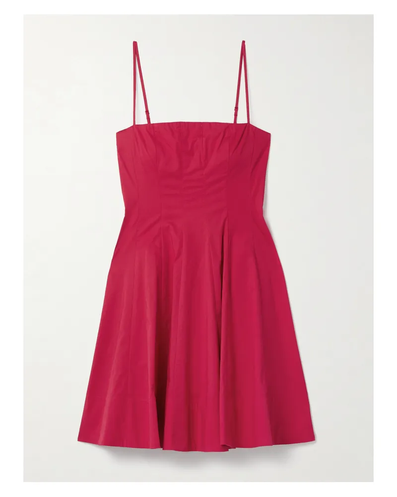 STAUD Wylie Minikleid Aus Popeline Aus Einer Baumwollmischung - Pink Pink