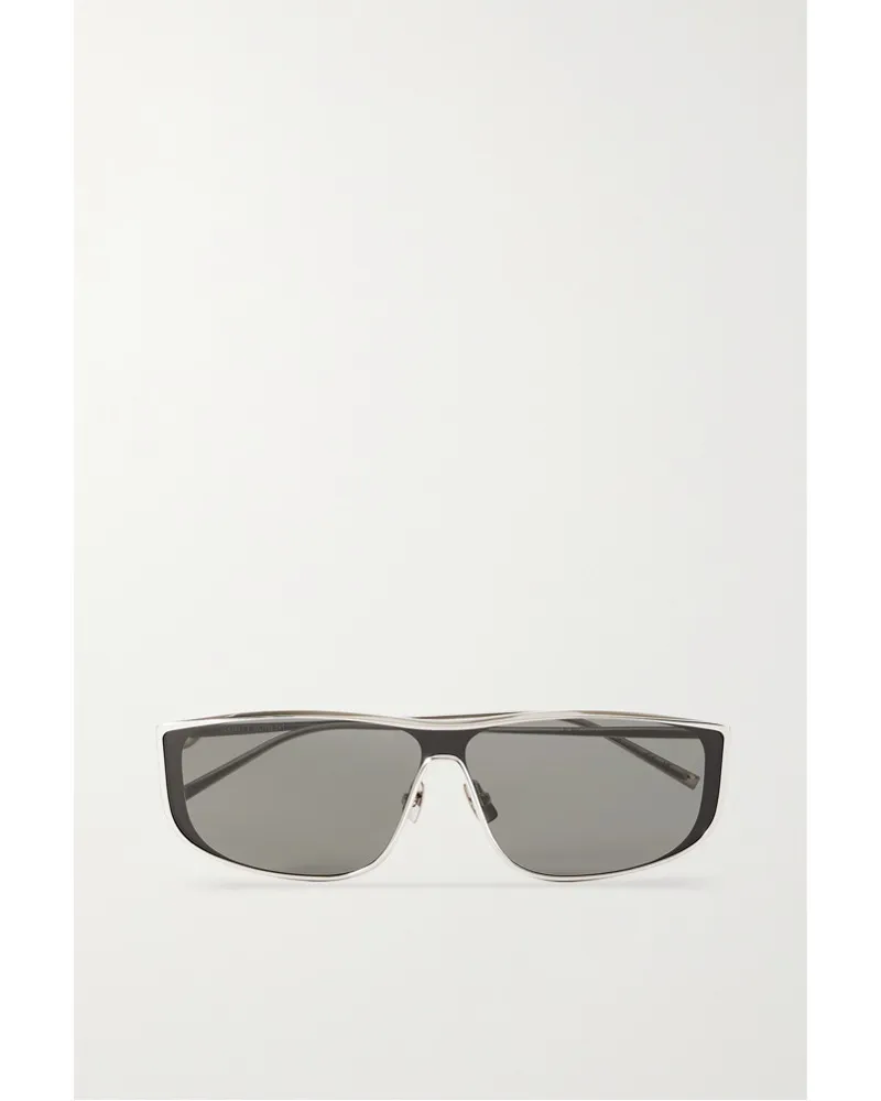 Saint Laurent Luna farbene Sonnenbrille mit D-rahmen Silber