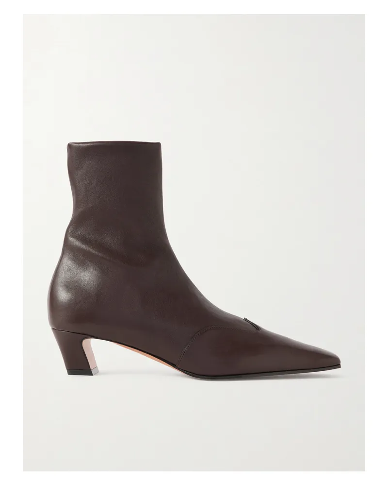 KHAITE Nevada Ankle Boots Aus Leder - Braun Braun