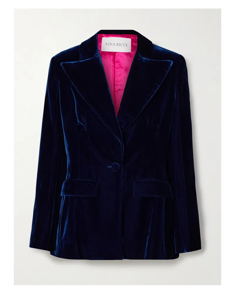 Nina Ricci Blazer aus Samt Blau