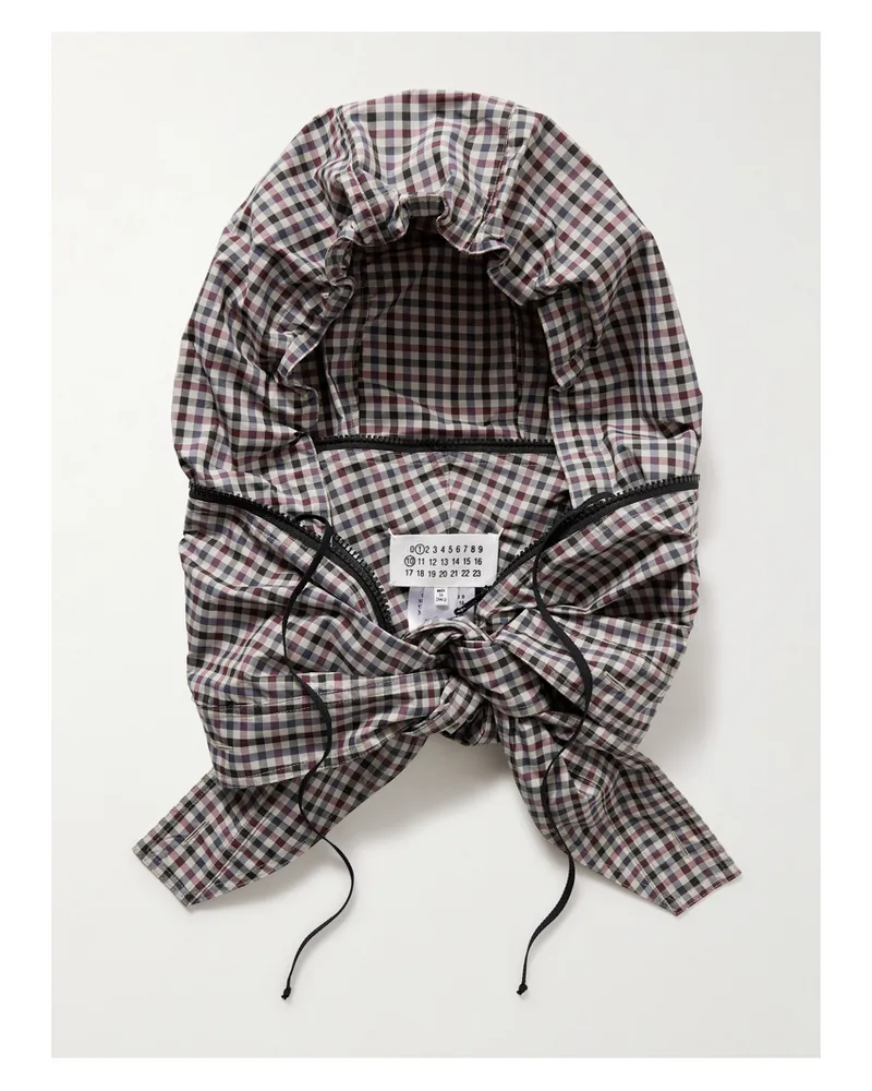 Maison Margiela Gingham Schal Aus Shell - Grau Grau