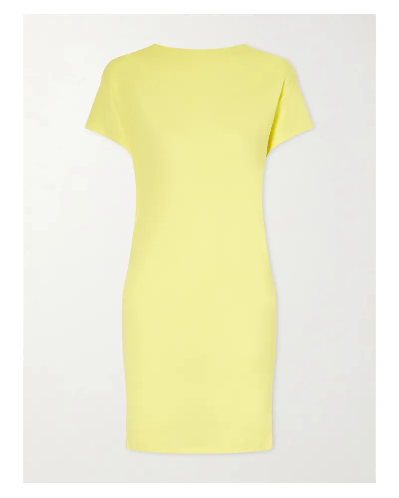 Jacquemus La Robe Mistral Open-back Crepe Mini Dress - Yellow Yellow