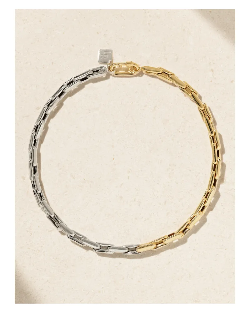 Lauren Rubinski Extra Small Kette Aus 14 Karat Gelb- Und Weißgold Gold