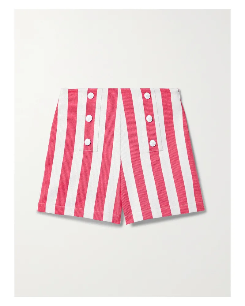 Miguelina Net Sustain Ariella Shorts Aus Gesteiftem Biobaumwoll-twill - Rot Rot