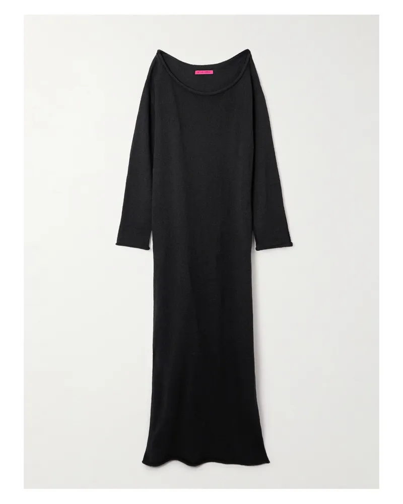 The Elder Statesman Nora Lite Maxikleid Aus Baumwolle - Schwarz Schwarz