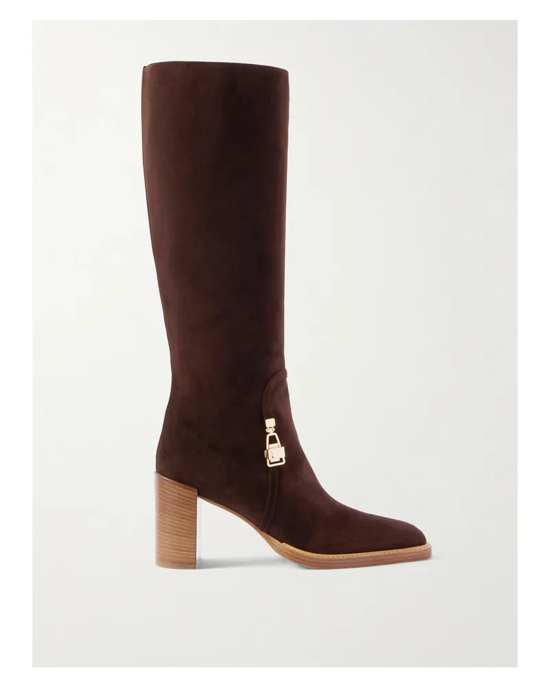 Gabriela Hearst Nina Kniehohe Stiefel Aus Veloursleder - Braun Braun