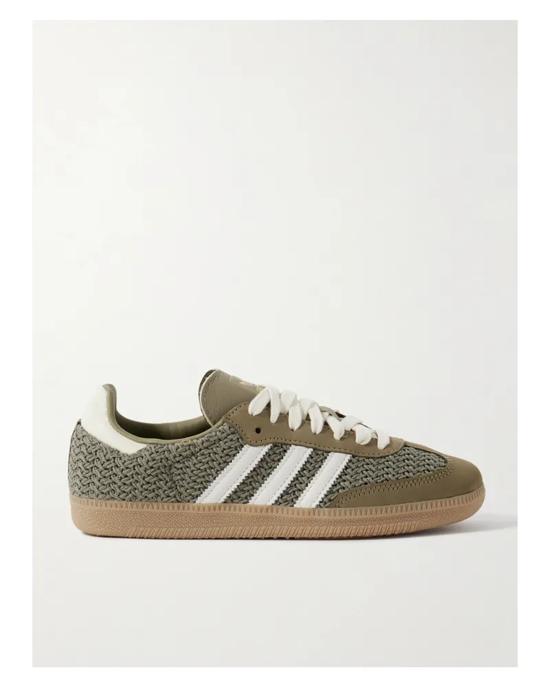 adidas Samba Og Sneakers Aus Häkelmaterial Mit Leder- Und Velourslederbesätzen - Grün Grün