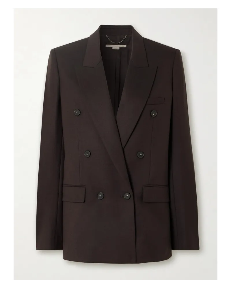 Stella McCartney Doppelreihiger Oversized-blazer aus Wolle Braun