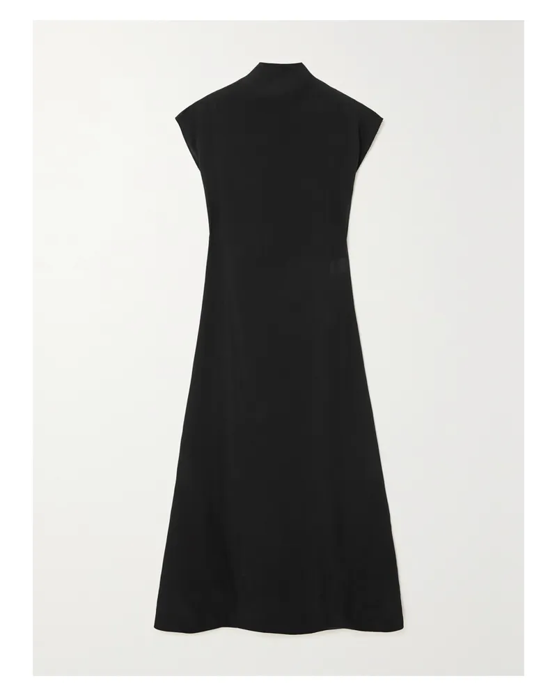 GAUCHERE Midikleid Aus Twill - Schwarz Schwarz