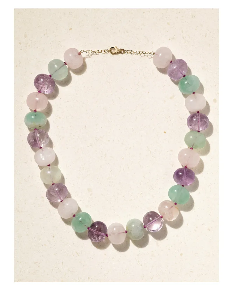 JIA JIA Xl Kette Mit Quarzen Und Details Aus Gold - Mehrfarbig Mehrfarbig