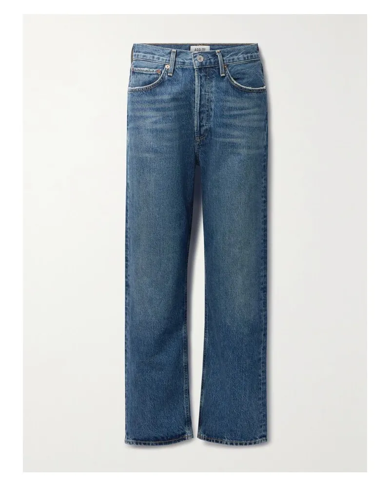 AGOLDE 90s Halbhohe Jeans Mit Geradem Bein Aus Bio-denim - Blau Blau
