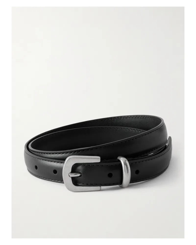 The Row Leather Belt - Black Black