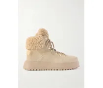 Antwerp Schnürstiefel Aus Veloursleder Mit Shearling-futter - Neutral