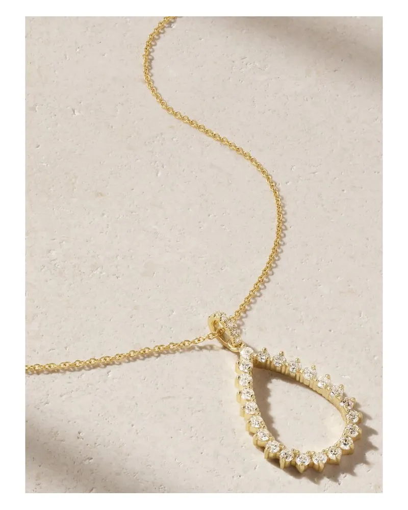 Jennifer Meyer 3-prong Kette Aus 18 Karat Gold Mit Diamanten Gold