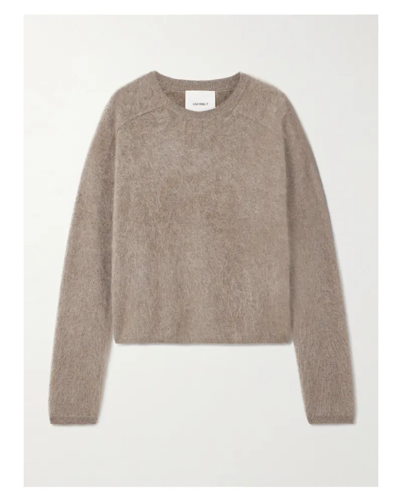 Lisa Yang Lexia Brushed-cashmere Sweater - Neutrals Neutrals