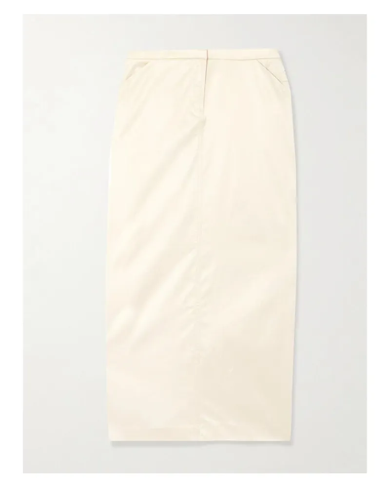Totême Midirock Aus Satin Aus Einer Biobaumwollmischung - Ecru Ecru