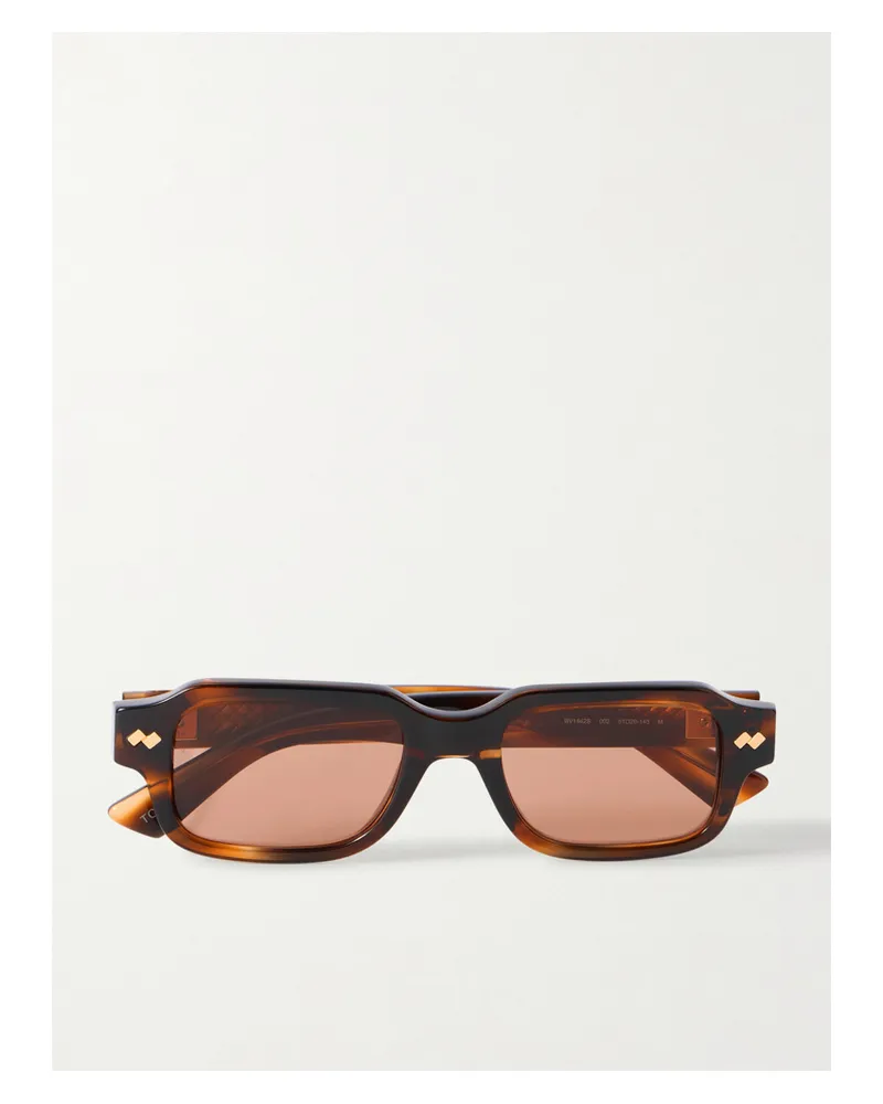 Bottega Veneta Intrecciato Sonnenbrille Mit Eckigem Rahmen Aus Azetat In Hornoptik Horn