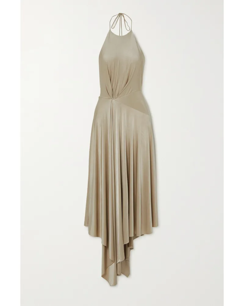 Alexandre Vauthier Rückenfreies Neckholder-midikleid Aus Stretch-jersey - Neutral Neutral