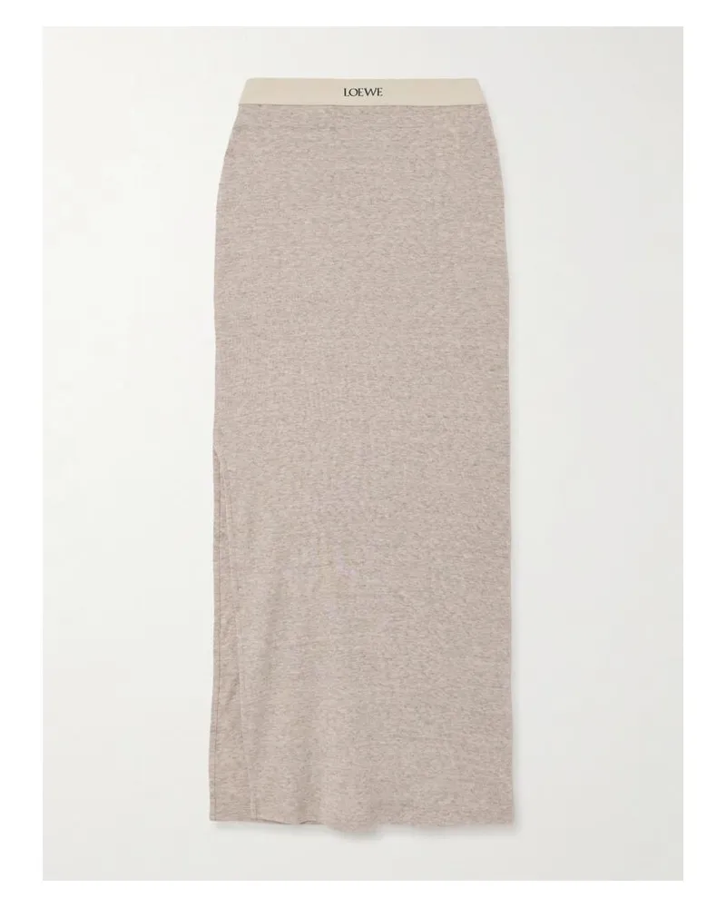 Loewe Midirock Aus Jersey Aus Einer Baumwoll-wollmischung - Neutral Neutral