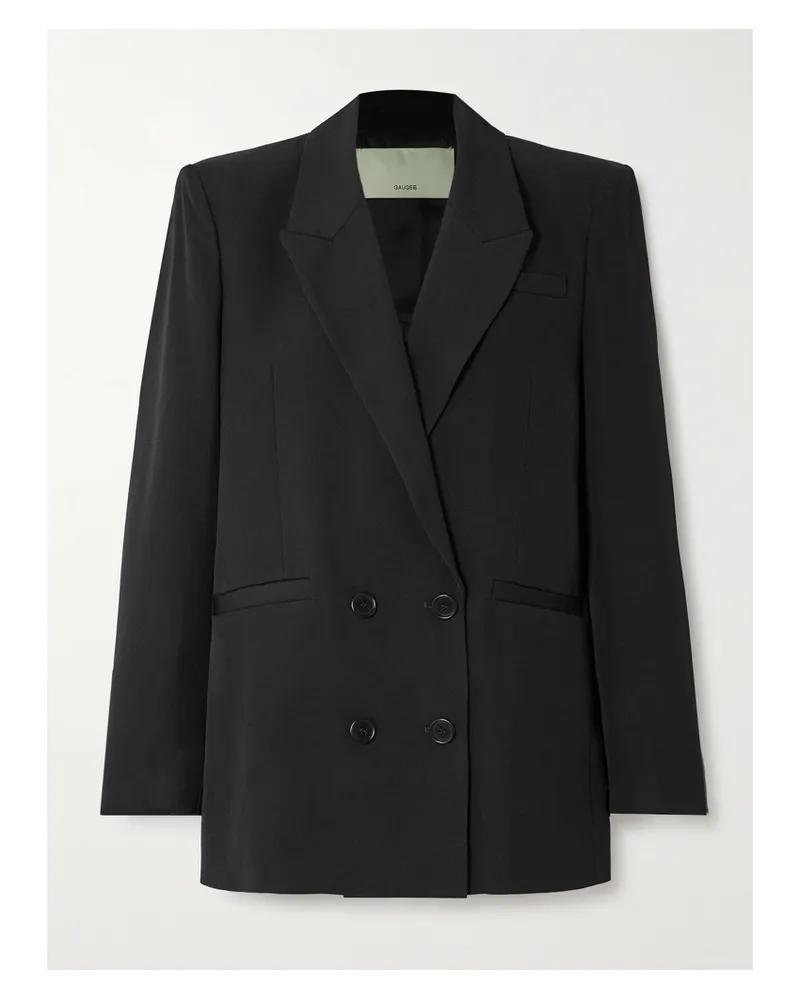 GAUGE81 Vidal Doppelreihiger Blazer Aus Grain De Poudre - Schwarz Schwarz