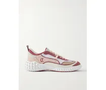 Mara Leather-trimmed Sneakers - Pink