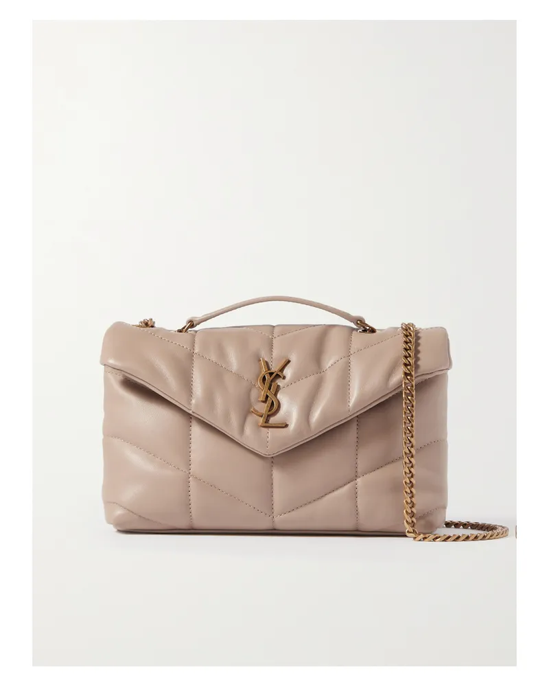 Saint Laurent Puffer Toy Quilted Leather Shoulder Bag - Neutrals Neutrals