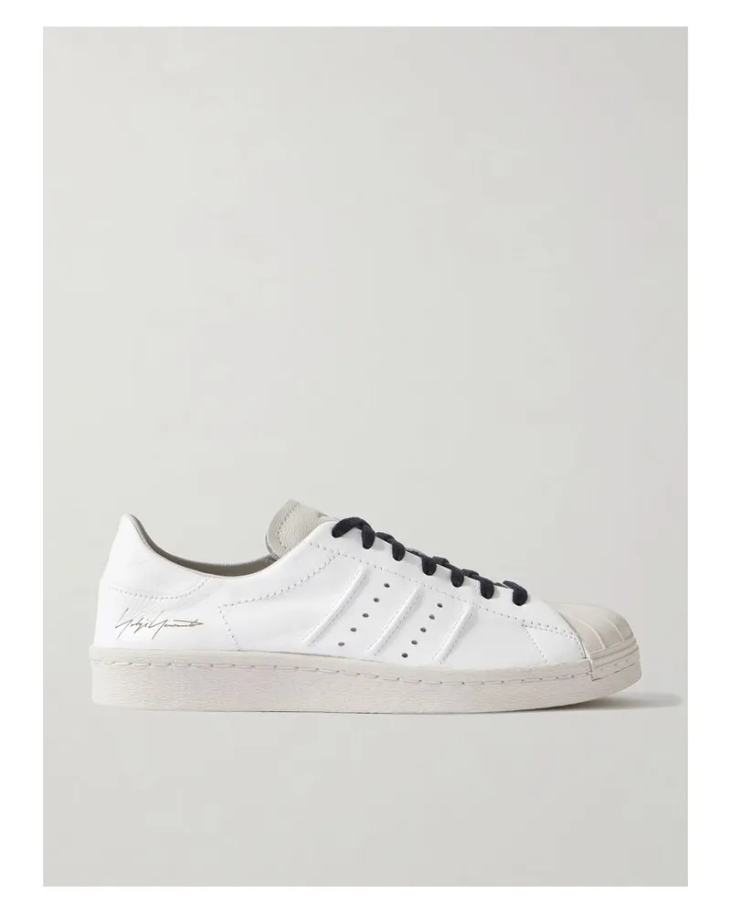 adidas Y-3 Superstar Sneakers Aus Leder Mit Gummibesätzen - Weiß Weiß