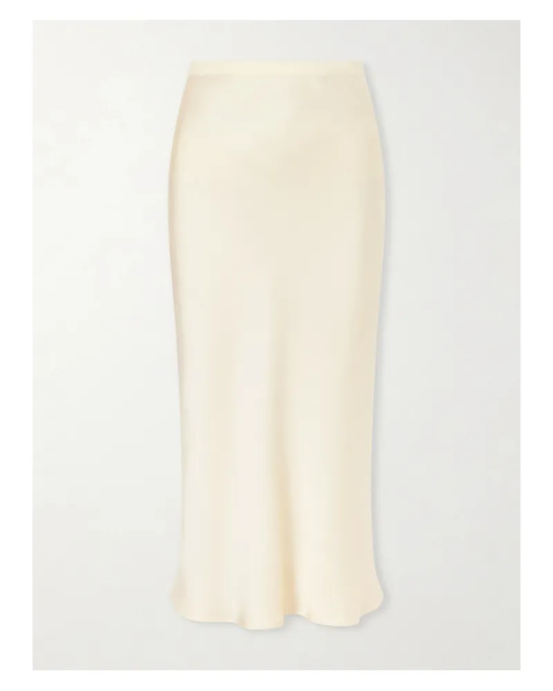 Anine Bing Bar Silk Midi Skirt - Neutrals Neutrals