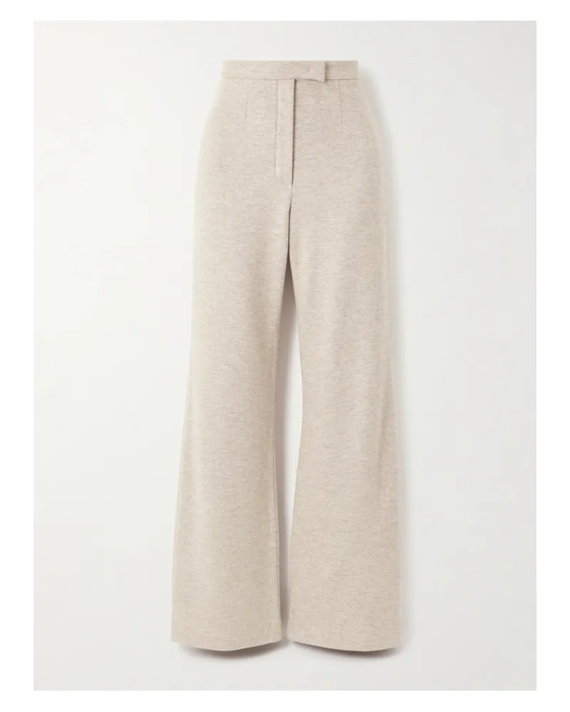 Loro Piana Robin Cashmere-blend Wide-leg Pants - Neutrals Neutrals