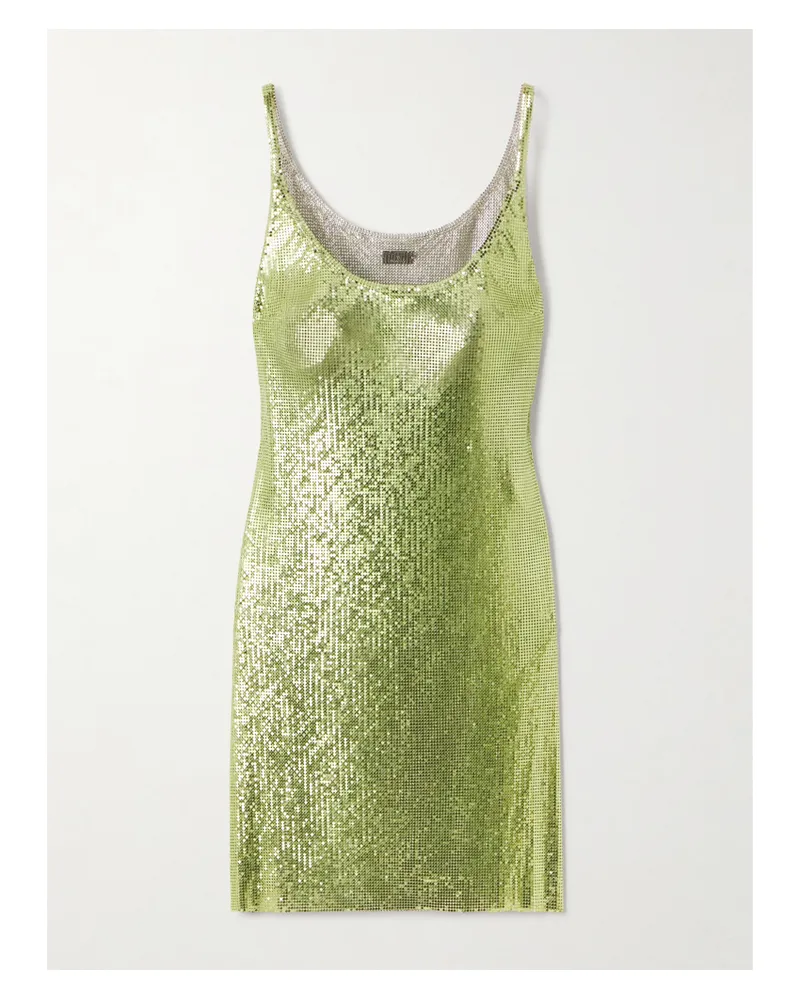Paco Rabanne Chainmail Mini Dress - Green Green