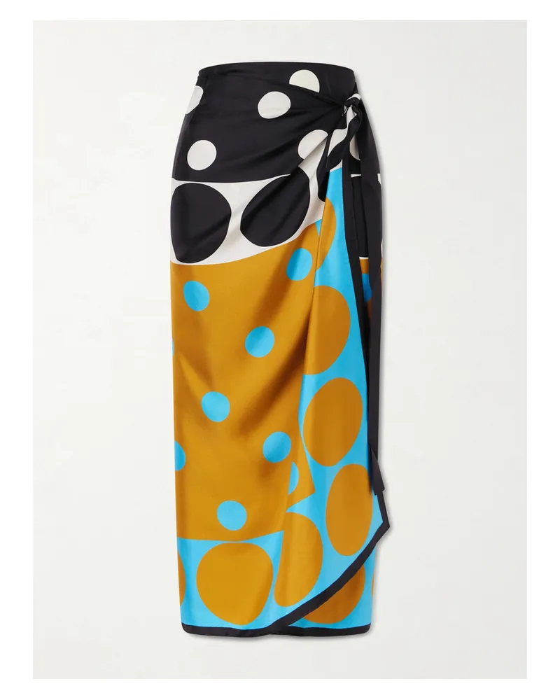 Dries van Noten Scarfy Printed Silk-satin Pareo - Multi Multi