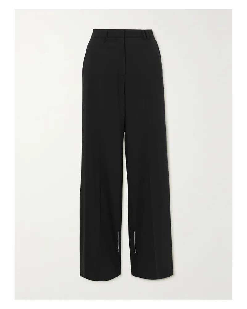 Jacquemus Astouin Wandelbare Hose Mit Schmal Zulaufendem Bein Aus Einer Wollmischung - Schwarz Schwarz