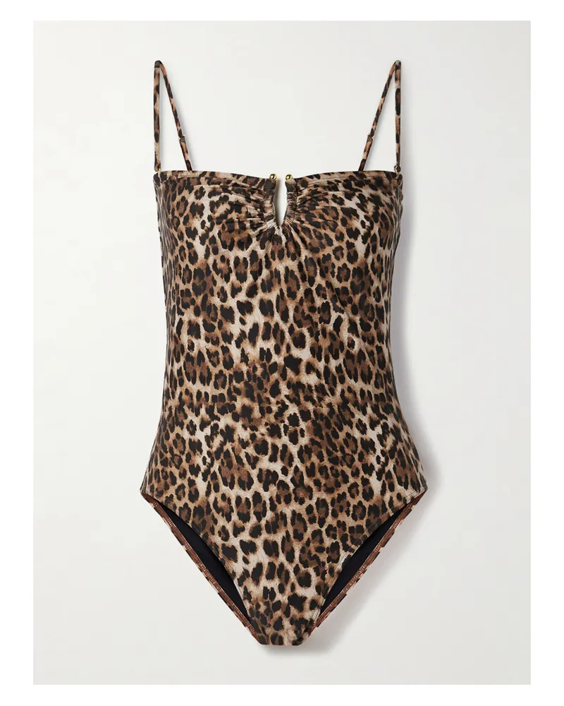Nili Lotan Badeanzug Mit Leopardenprint Und Verzierung - Animal-Print Animal-print