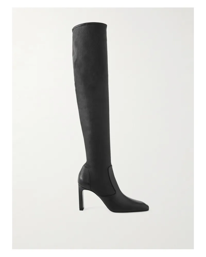 Totême Overknees Aus Leder - Schwarz Schwarz