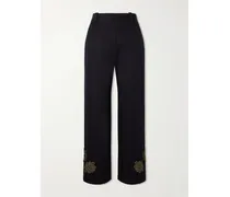 Looped Frog Wide-leg Jeans - Black