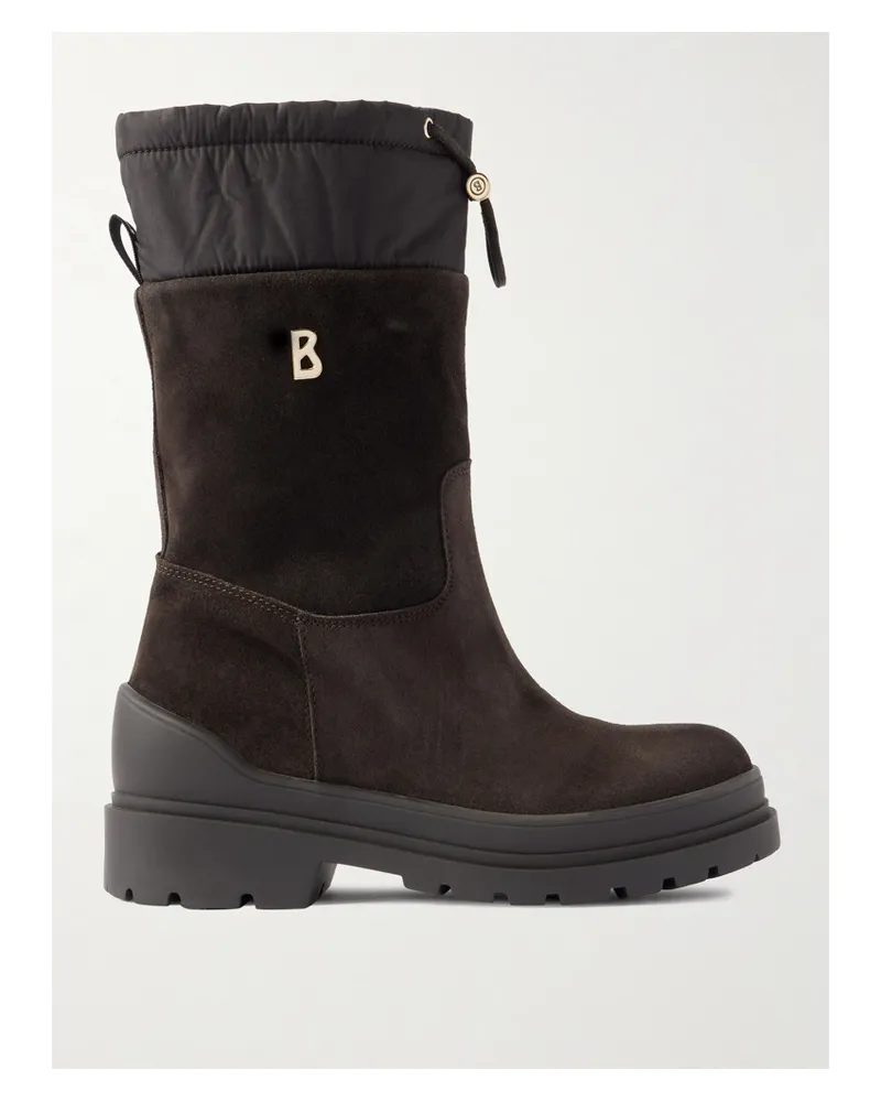 Bogner St. Moritz Stiefel Aus Veloursleder Mit Shell-besatz Und Shearling-futter - Braun Braun