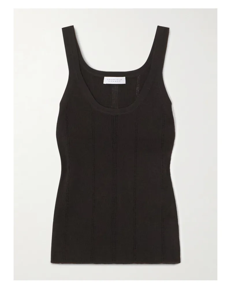 Gabriela Hearst Lucy Tanktop Aus Wolle In Pointelle-strick - Braun Braun