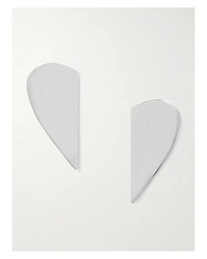 Alaïa Le Demi-cœur Silver-tone Earrings Silver