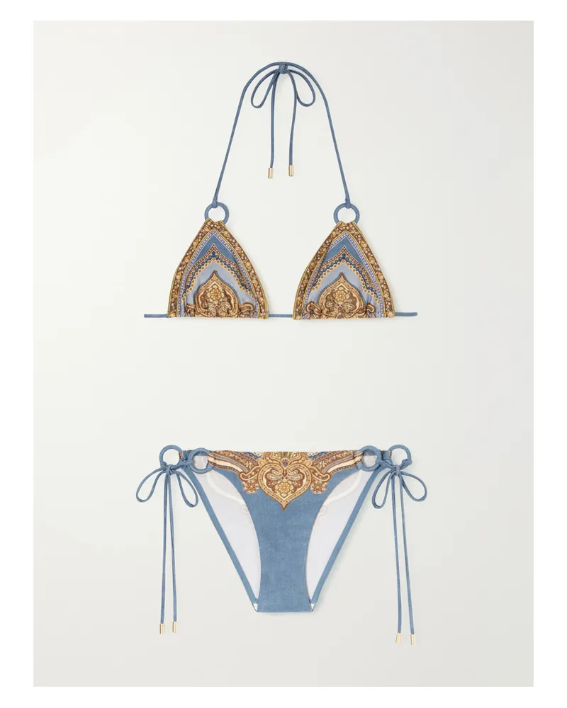 Zimmermann Aster Bikini - Blue Blue