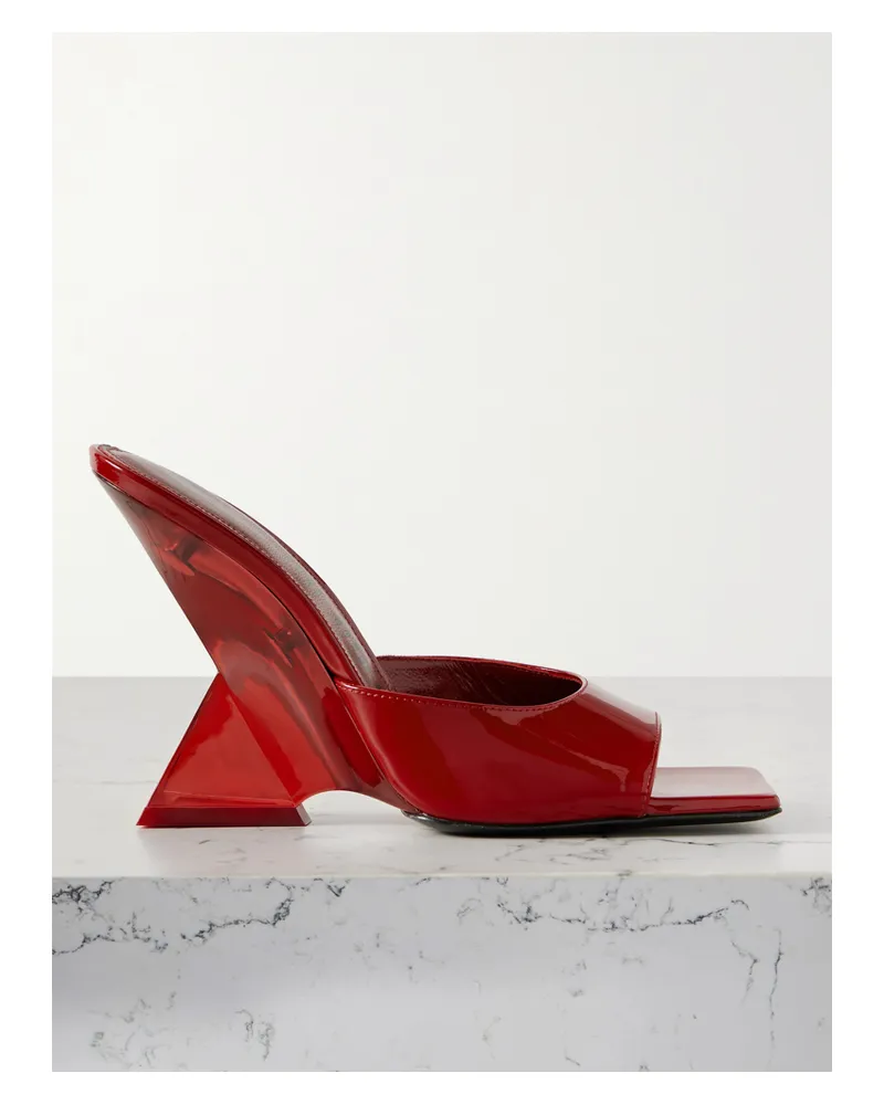 ATTICO Cheope Mules Aus Lackleder - Rot Rot