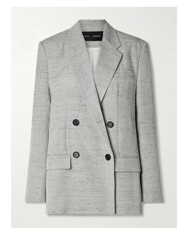 Proenza Schouler Hadley Doppelreihiger Blazer Aus Meliertem Webstoff - Grau Grau