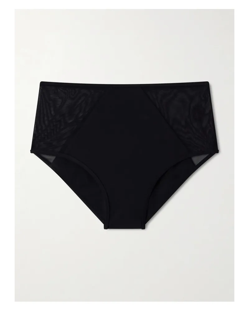 Kiki De Montparnasse Peep Show Bikini-höschen Mit Tülleinsätzen - Schwarz Schwarz