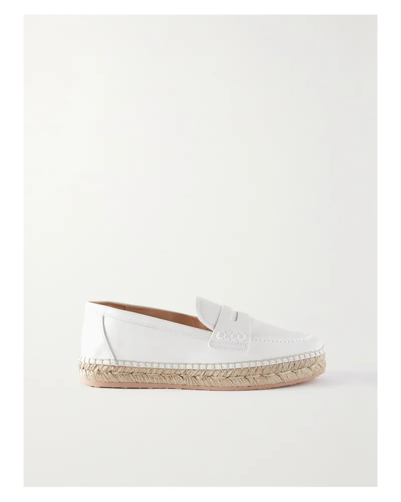 Gianvito Rossi Alima Espadrille-loafers Aus Leder - Weiß Weiß