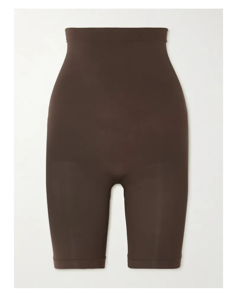 SKIMS Seamless Sculpt High-waisted Above The Knee Short – Cocoa – Shorts - Braun Braun