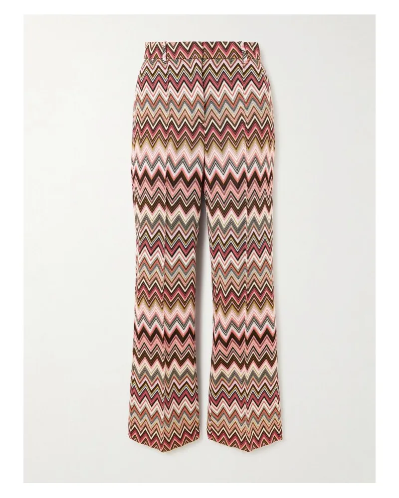 Missoni Schlaghose Aus Häkelstrick Aus Einer Baumwollmischung In Metallic-optik - Mehrfarbig Mehrfarbig